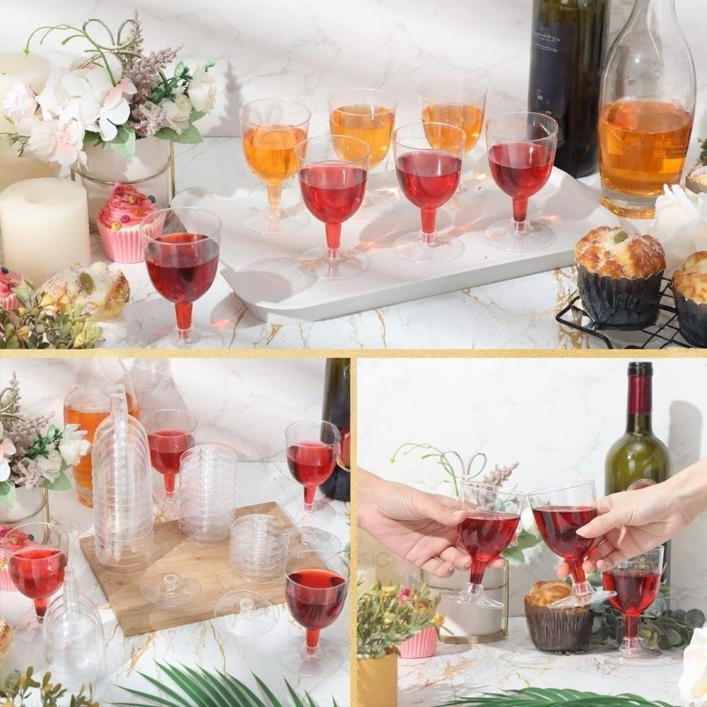 25pcs Unbreakable Plastic Margarita Glasses 6 Oz Champagne Goblet  Party Supplies