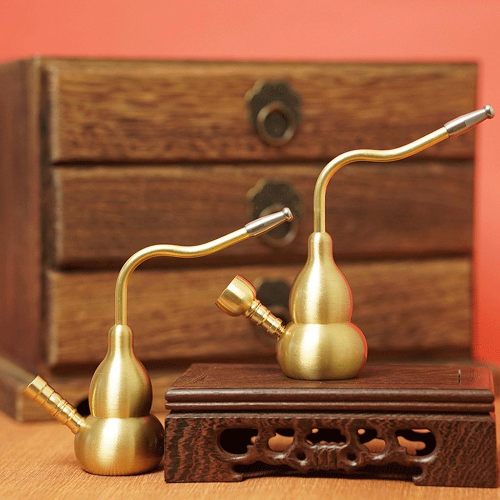 Traditional Craftsmanship Brass Water Pipe Cigarette Holder for Smoking Enthusiasts and Unique Gift Seekers