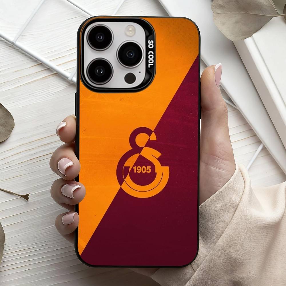 G-Galatasaray-y S-SK pattern-n 1905 Чехол для телефона для iPhone17,16,15,14,13,12,11 Plus,Pro Max Черный Конфетный Посеребренный Чехол