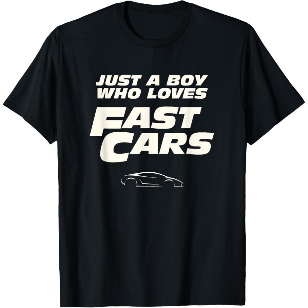 Fast Car Just A Boy Who Loves Fast Cars Funny Gift T-Shirt2