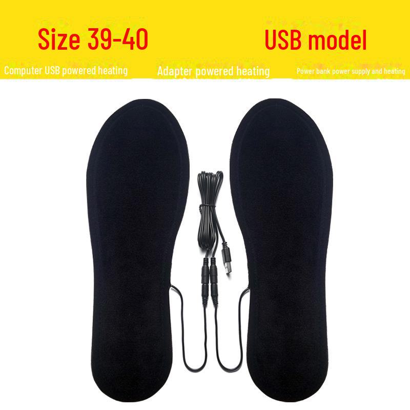 Стельки с подогревом, перезаряжаемые через USB - электрические грелки для ног на всю подошву