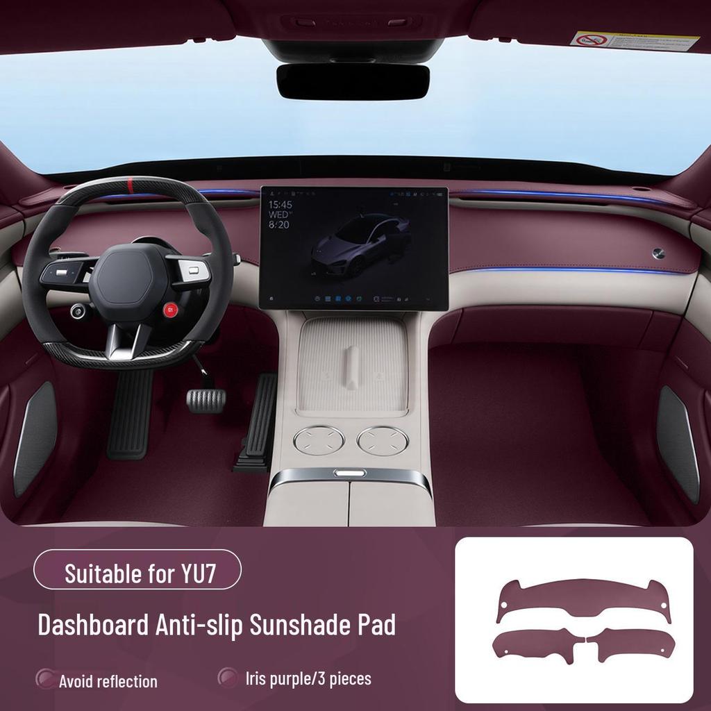 Xiaomi YU7 Dashboard Sunshade: Anti-Glare, Light-Blocking Mat for Center Console Protection.