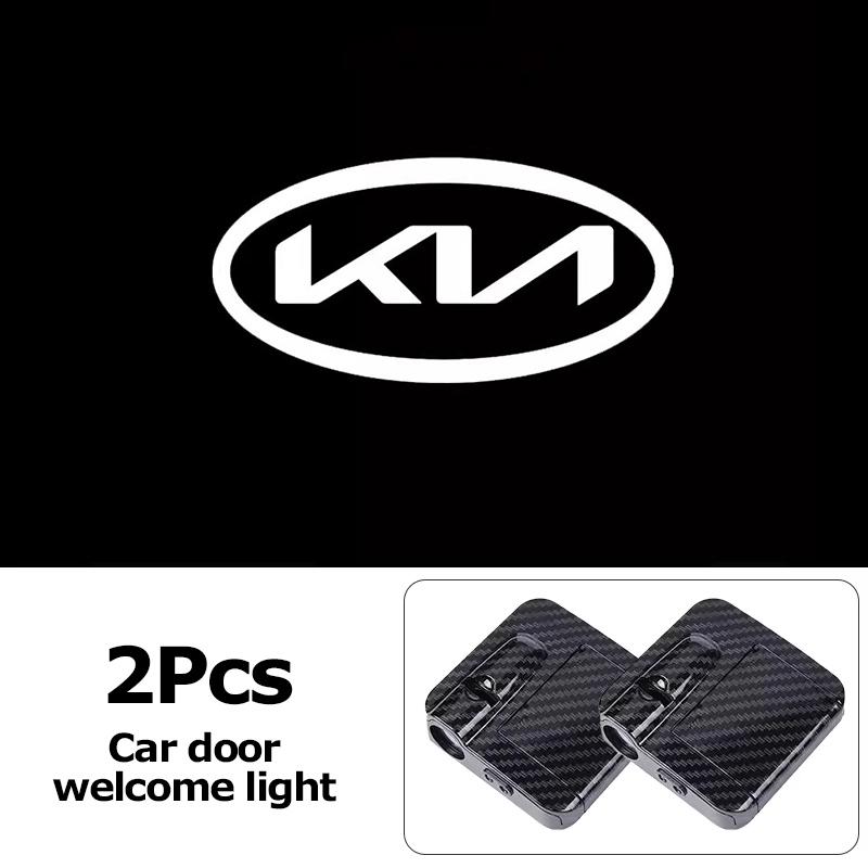 AAND1 2Pcs HD Car Door Welcome Lights Led Projector Lamp For KIA K5 K9 Ceed Sportage Carnival Stinger Forte Niro RIO Soul EV6 Sorento