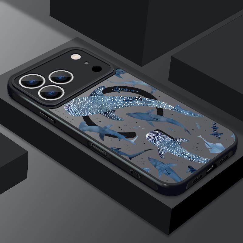 Чехол с рисунком Морская черепаха, Ракушка, Кит для iPhone 17 Pro Max Funda iPhone 16 15 14 13 Pro Max Прочный Бампер Магнитный Для Magsafe Ударопрочный Чехол