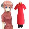 Изысканный красный костюм для косплея Gintama Kagura, униформа, платье и комплект брюк для поклонников аниме