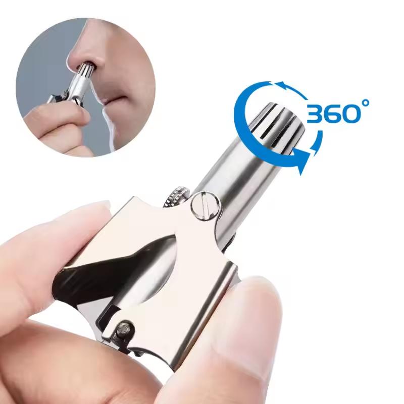 Nose Hair Trimmer 1PCS Men's Manual Stainless Steel Nose Hair Trimmer Nose Hair Clipper Small Scissors Round Head Female Nostril Cleaner