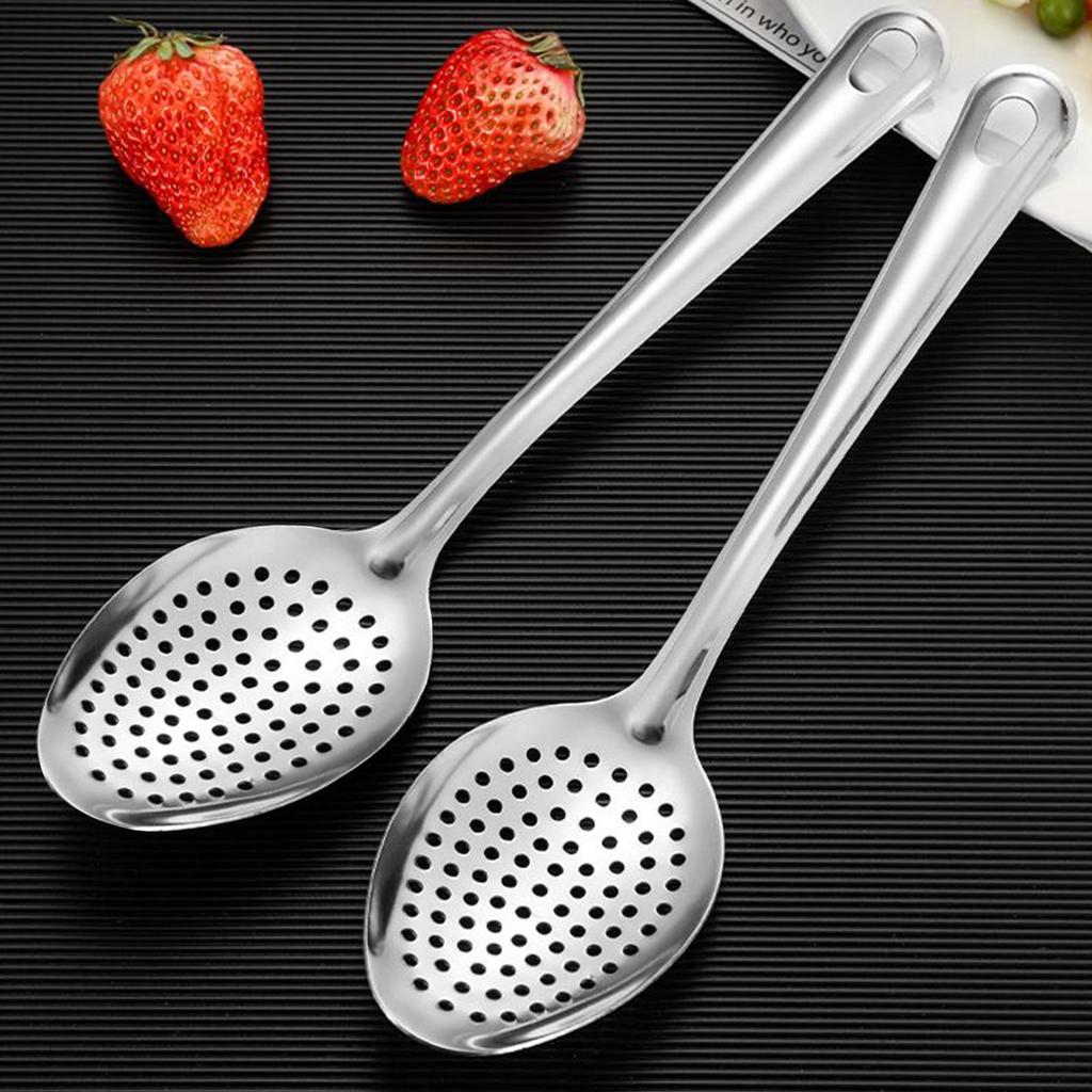 Slotted Spoon Strainer Spoon Skimmer Slotted Spoon Pepper Strainer Kitchen Colander Spaghetti Drain Spoon Food Filtration
