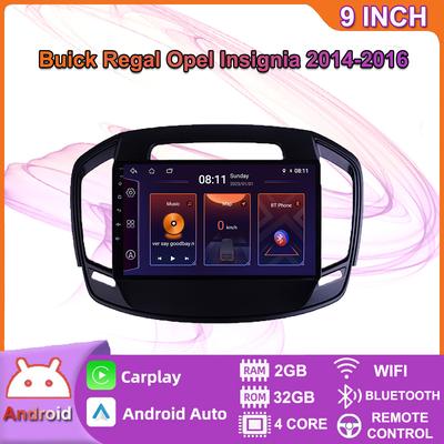 Автомобильный мультимедийный плеер Android 2 Din для Buick Regal Opel Insignia 2014-2016, головное устройство, стерео Carplay, GPS-навигация, BT, WIFI, 2 + 32 ГБ