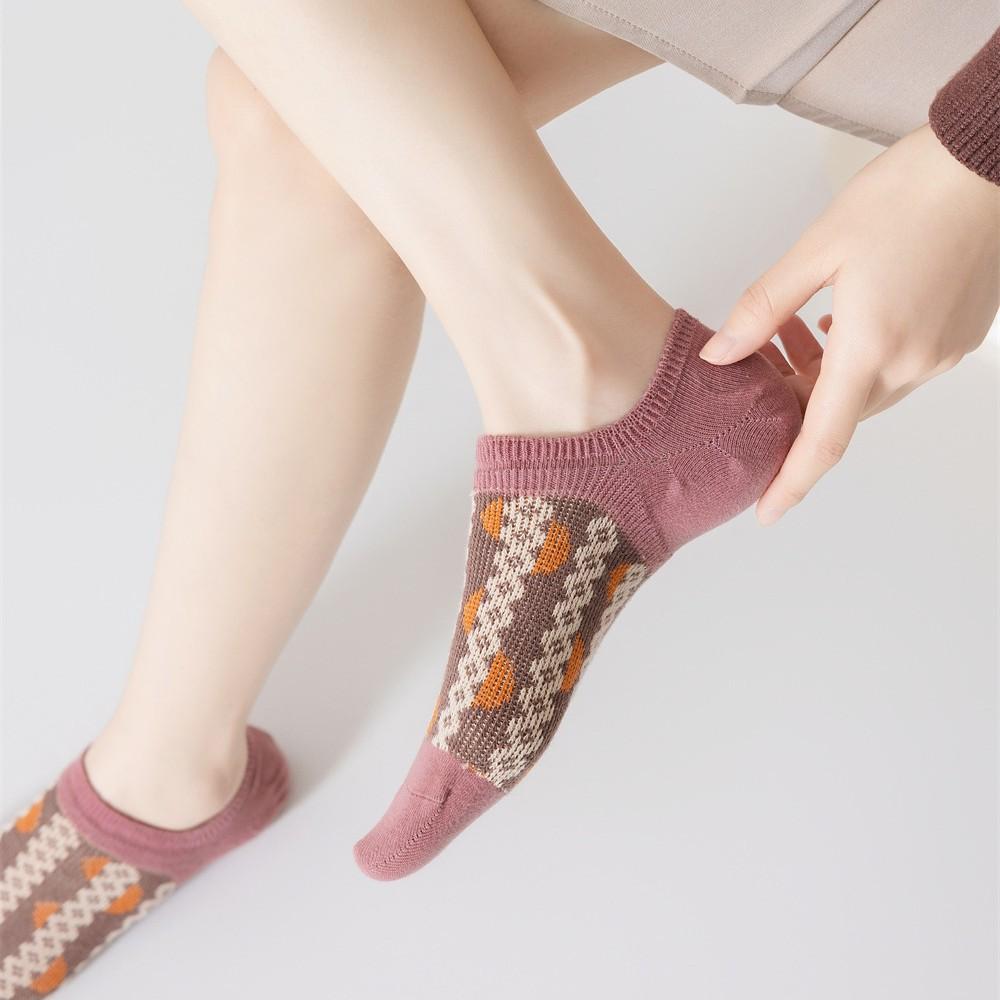 Женские невидимые носки-следки, противоскользящие силиконовые вставки, хлопковые носки до щиколотки для спорта, повседневной носки, на все сезоны, носки-лодочки