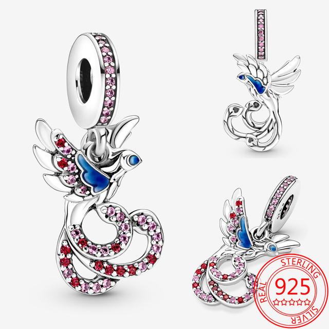 Оригинальный новый трехцветный замок и ключ подвеска шарм подходит модный браслет сделай сам S925 стерлингового серебра шарм женские модные ювелирные изделия