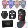 LED Face Mask with Red Light Therapy, 480 Beads, 4-Color Adjustable Light Modes for Face & Neck, Silicone Skin Care Beauty Device