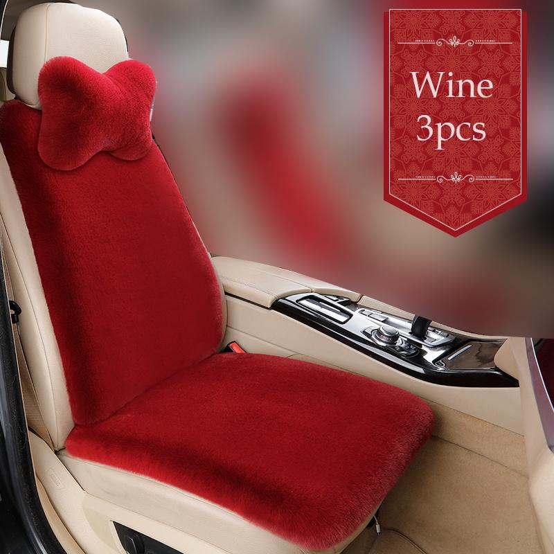 Автомобильные чехлы на сиденья, защитные аксессуары, искусственные плюшевые теплые чехлы для салона автомобиля, автомобильные чехлы на подушки, универсальный размер на 5 сидений