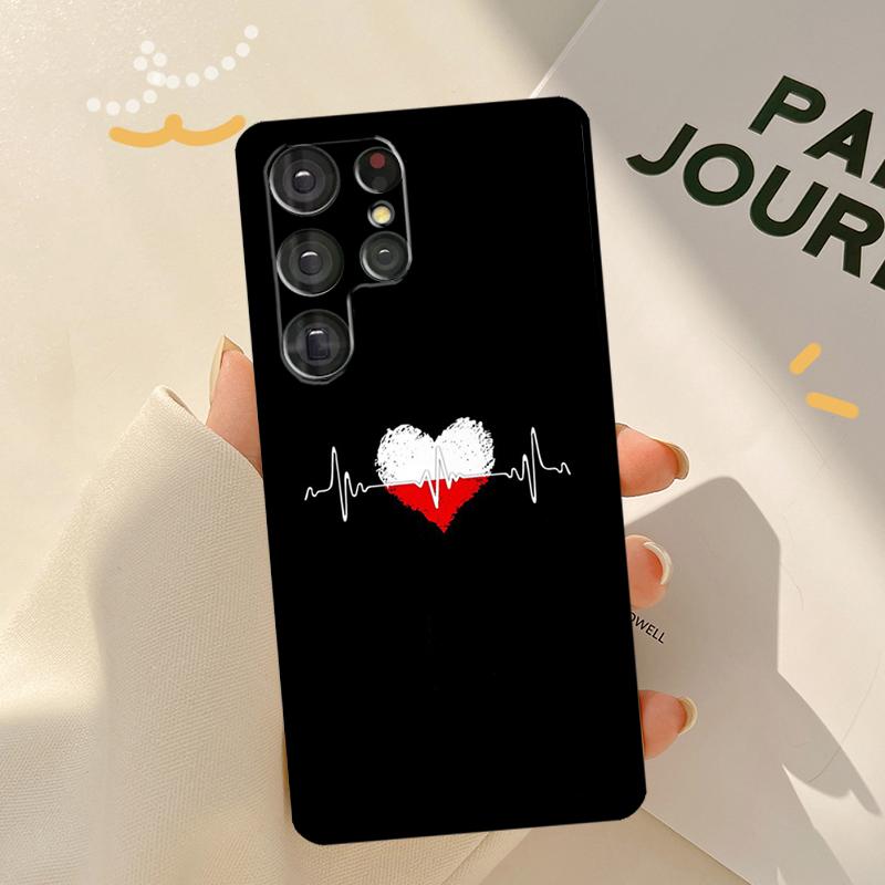 Poland Flag Case For Samsung Galaxy S23 S21 S22 Ultra Note 20 S20 FE S8 S9 S10 Note 10 Plus Phone Shell