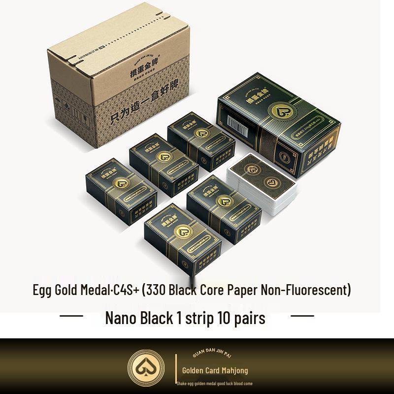 Игральные карты Guandan Gold Medal C3S+ Premium - 1 колода или 10 колод, Немецкий черный сердечник, 59x97 мм.