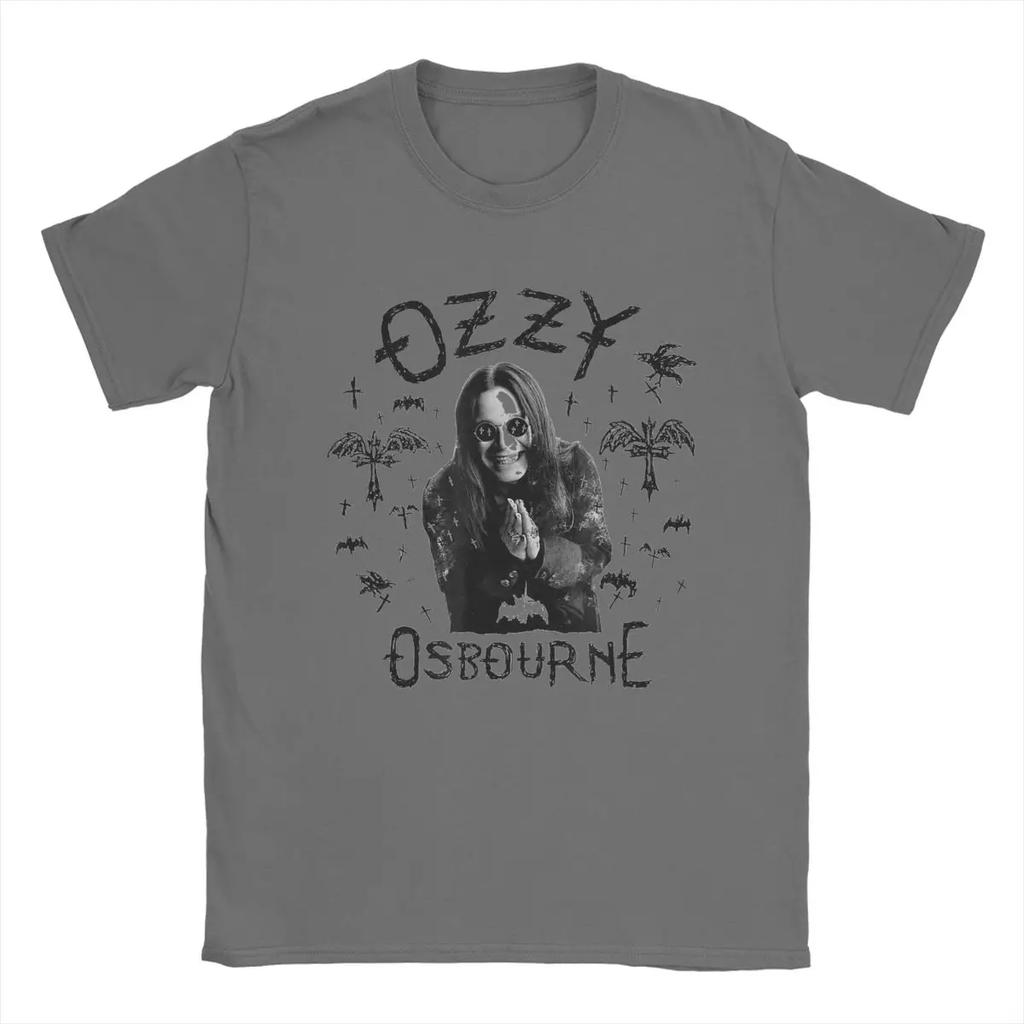 Мужские футболки Ozzy Osbourne Cross Flying Novelty Pure Cotton Tee Shirt Short Sleeve T Shirt Round Gate Clothing 4XL 5XL 6XL