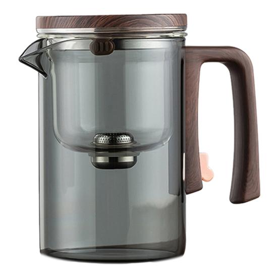 Стеклянный чайник для заваривания 520/720/900 мл с заварочным устройством, деревянной ручкой, термостойким носиком без подтеков, водоотделительным чайником, легко чистящимся для холодной воды