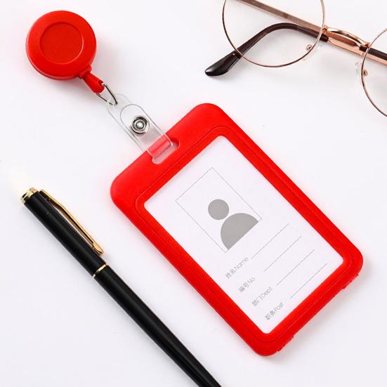 Aluminium Alloy Staff Badge Holder Secure ID Card Case Fade-resistant Work Badge for Work Permits Certificates
