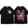 Japan Anime Demon Slayer Kamado Nezuko Print T Shirt Unisex Women Fashion Trend Short Sleeve T Shirts Kawaii Cute Oversized T-shirt