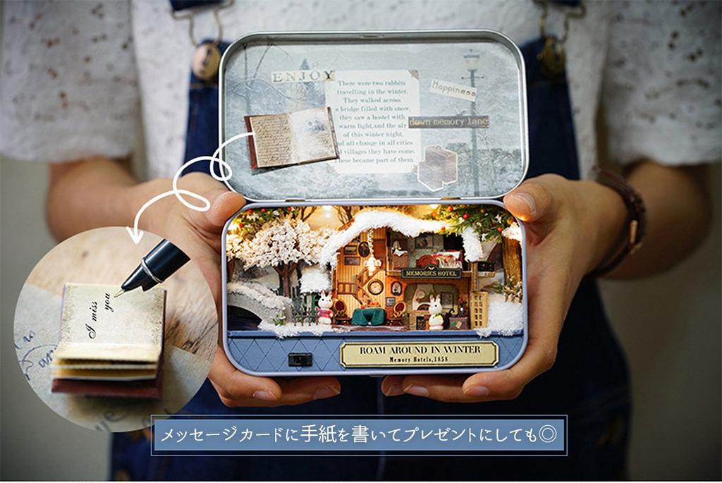 moin moin Инструкция Кукольный домик Миниатюрный Набор для рукоделия Серия «Кролик» Жизнь в кейсе для аксессуаров Начинающий Кролик Подарок Бесплатное обучение Образование Светодиод