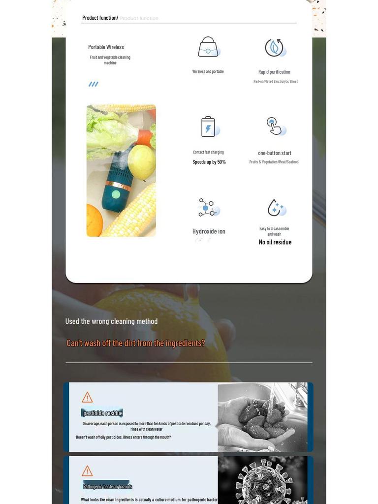 Cross-border Fruit and Vegetable Purification and Washing Machine