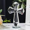 Хрустальный крест AB Color Ручная работа Христианский крест Фигурка Крест Настольный Декор для дома