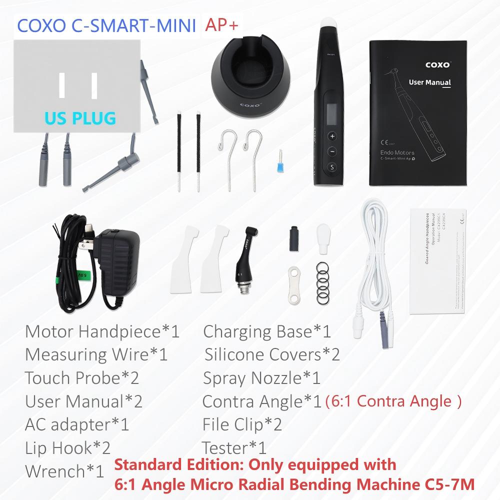 YUSENDENT COXO C-SMART-MINI AP+ Бесщеточный стоматологический эндомотор Смарт со светодиодной лампой 16:1 Стандартный наконечник с апекслокатором 1 шт. продано
