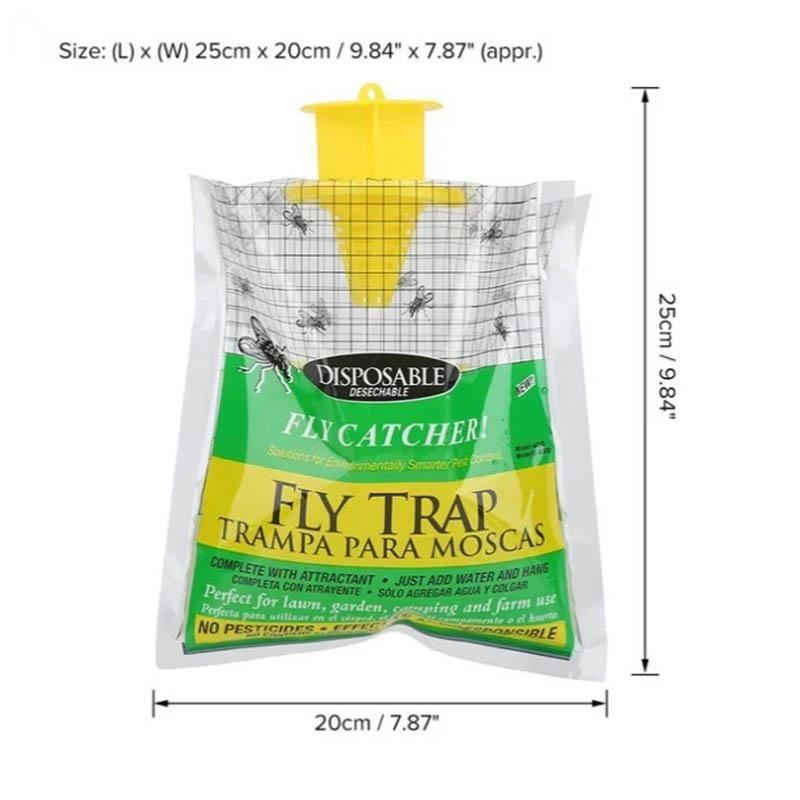 1/5 шт. одноразовые ловушки для мух с предварительной наживкой, мешки для ловли мух, уличные подвесные убийцы мух