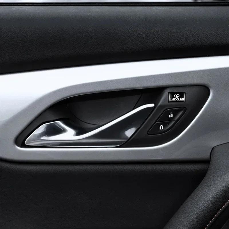 BSAT7 Car Interior Sticker Rubber Badge Decorate Paster For Lexus RX330 IS250 Ct200h ES300h RX350 IS300h ES350 Steering Wheel Sticker