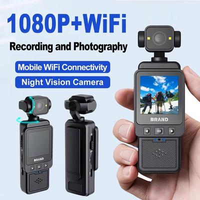 Мини-камера HD 1080P с вращением на 360°, портативная экшн-камера, WiFi, спортивная носимая на теле камера, дорожный велосипедный видеорегистратор, уличная камера движения