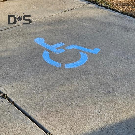 Трафарет для парковки инвалидов, многоразовый силиконовый шаблон для парковки инвалидов, гибкий трафарет для парковочного маркера для покраски тротуара в гараже