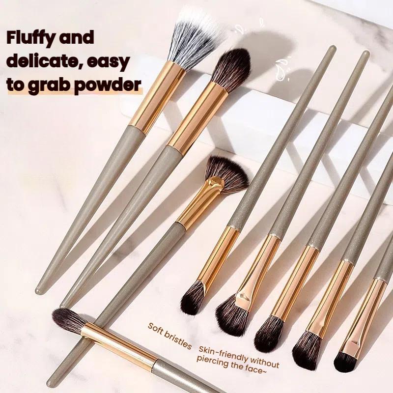 15-Piece Makeup Brush Set, Eyeshadow and Highlighter Brushes, Complete Kit for Beginners, Ultra-Soft Non-Absorbent