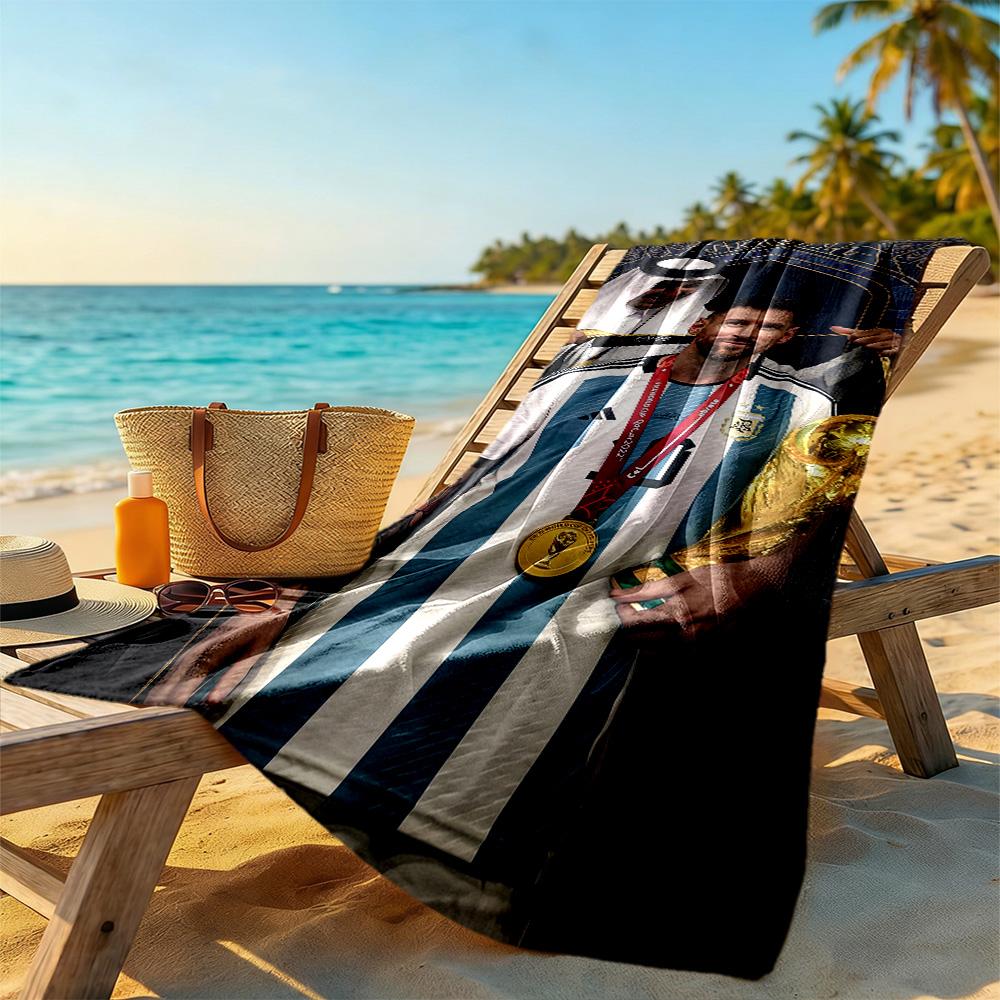 Messi Beach Towel Super Soft & Absorbent Comfortable Lightweight Portable for Swimming,Beach,Camping, Travel, Beach Accessories,Gym