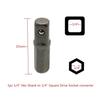 1/4 Square Drive To 1/4 Hex Shank  Socket+1/4 Drill Socket Adapter