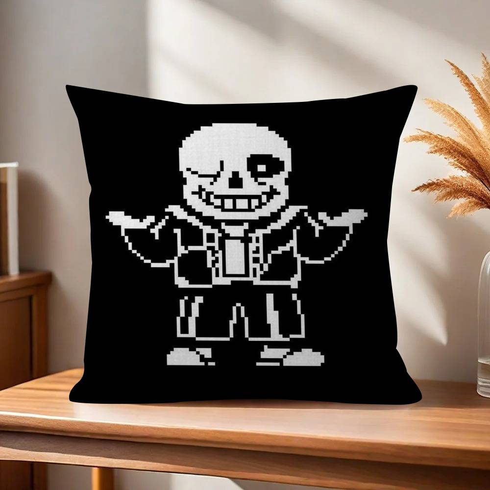 Милая H-Undertale Sans-W Офисная Подушка Наволочка Автомобильная Подушка Чехол 45X45СМ Подушка для Поясницы Подушка для Дивана
