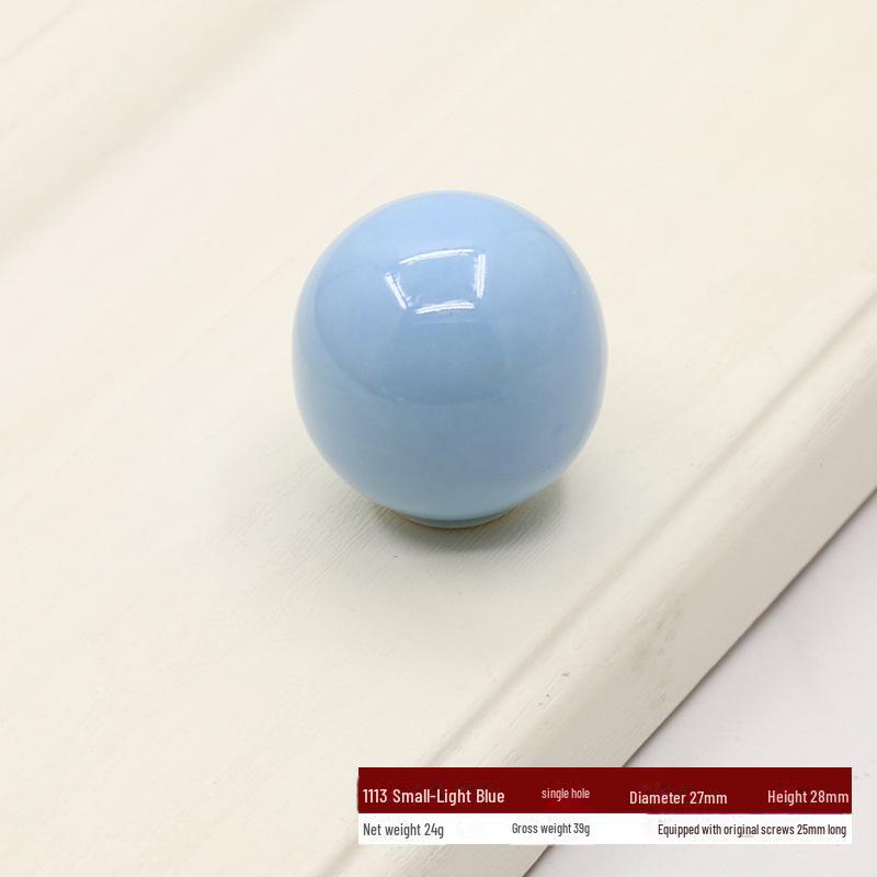 Круглая цветная керамическая дверная ручка для шкафов, гардеробов и ящиков