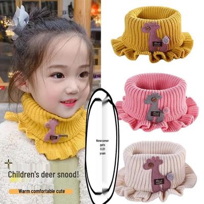 Детский мультяшный снуд-бафф - Утепленный зимний пуловер для мальчиков и девочек