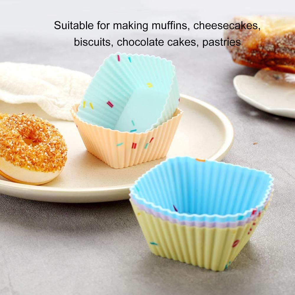 20pcs Non Stick Non-Stick Baking Molds Silicone Material Silicone Muffin Mold Home Baking