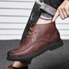 Big Size High-Top Men Casual Leather Shoes Brand Mens Fashion Shoes Men Casual Shoes Designer Men Flats Male Leather Shoes 69k