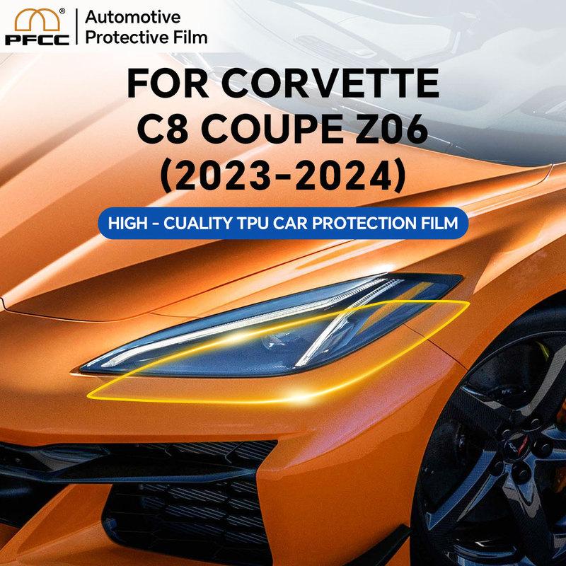 For Corvette C8 Coupe Z06 2024 Headlight Rearview TPU Anti-scratch Protection Film Pre-cut Clear PPF Resistant Invisible