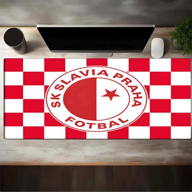 Red And White Prague Football Mouse pad, Gaming Mouse Pad, keyboard pad, Desk Decor for computer notebook Fan Gift Birthday Gift