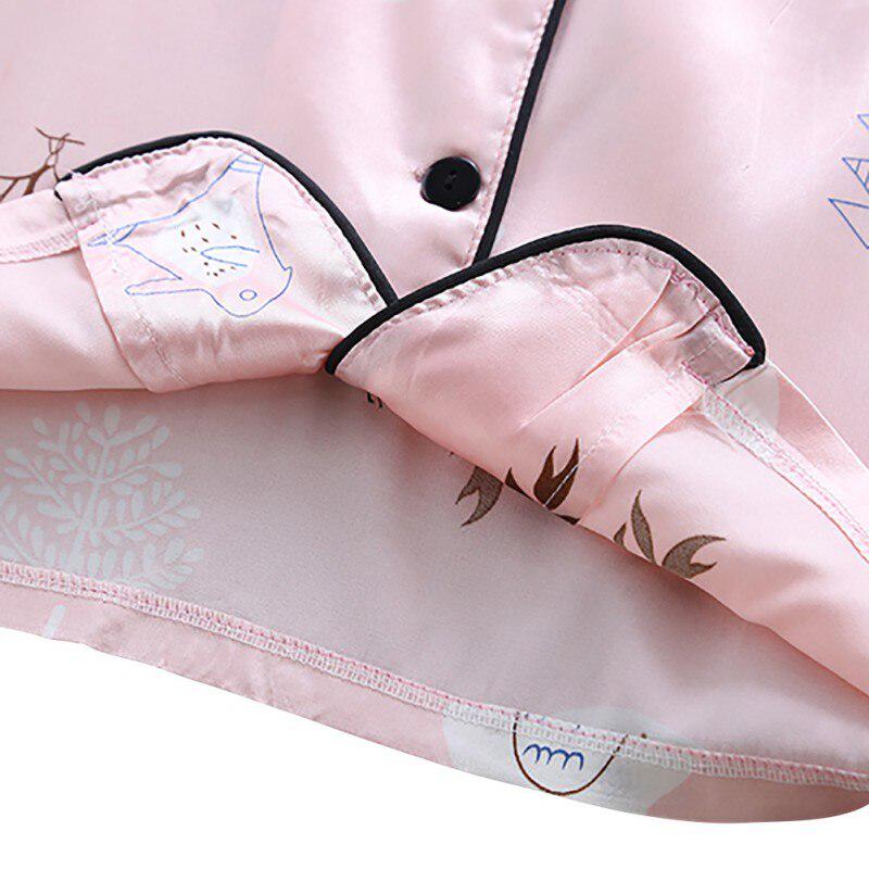 Комплект одежды с принтом «Корни медведя» для маленьких мальчиков и девочек, блузка с короткими рукавами, топы + шорты, одежда для сна, пижамы