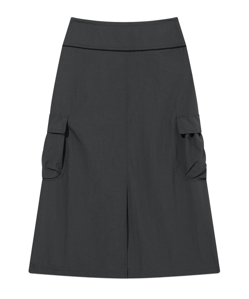 Covernat Woman String Cargo Skirt Charcoal