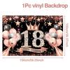 18th 30th 40th 50th День рождения Фон Розовое золото Фон Баннер 18 30 40 50 лет Украшение для вечеринки по случаю дня рождения Девушка