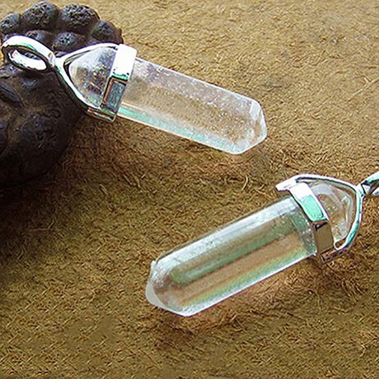 Искусственный драгоценный камень, натуральный кварц, точка исцеления, чакра, кулон Рейки, веревочное ожерелье