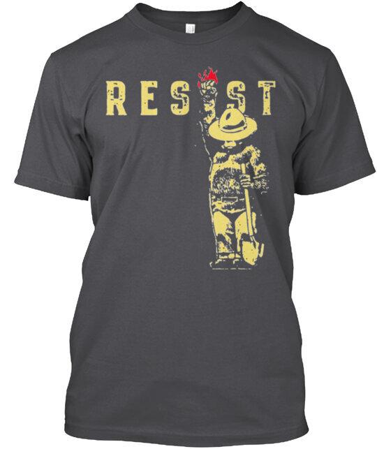 Smokey Bear Says Resist TShirt Made in the USA Size S to 5XL Unisex T-Shirt