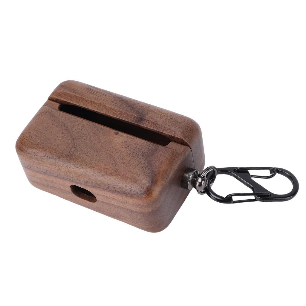 Earbud Case Cover Fit for     II Wireless   Earbud Drop Proof   Polished Wood Protective Cover