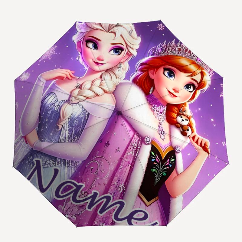 Personalized Name F-Frozen Print Umbrella - Automatic Open/Close, Eight-Rib Durable Frame, Automatic Folding Umbrella