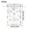 Strap Snowflake Design Organza Bags Drawstring Candy Pouch Gift Pouches Jewelry Packaging Bags