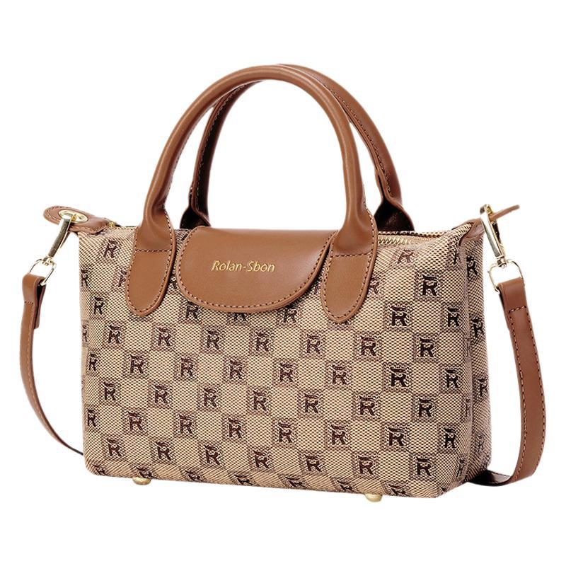 New plaid print women's handbag, trendy and unique 2026 new shoulder bag, crossbody bag, fashionable dumpling bag