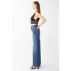 Women's Dark Blue Wide Leg Long Jeans